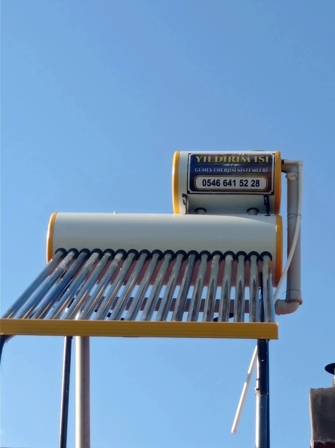 Yıldırım Isı etiketli vakum tüplü güneş enerjisi sistemi
